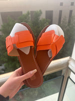 ORANGE FLAT BEACH FLIP FLOP SANDALS