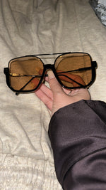 BROWN TINTED AVIATOR GLASSES