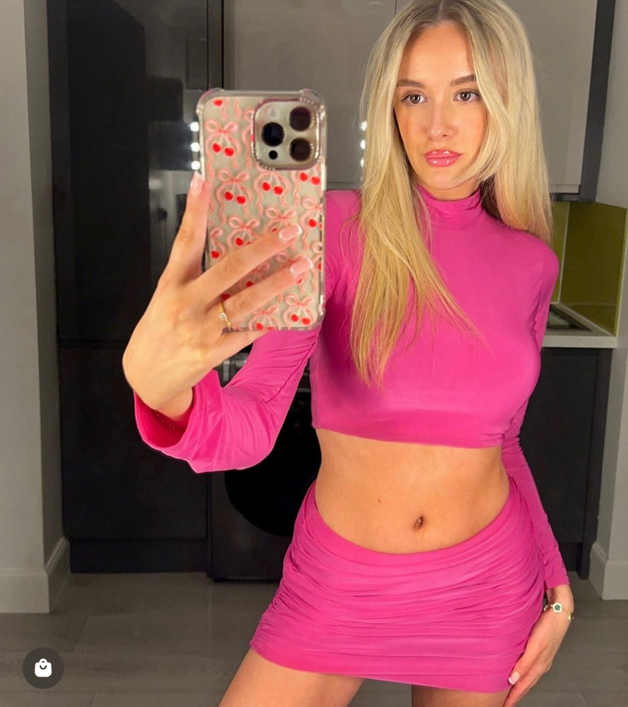 MAEVE SLINKY HOT PINK TWO PIECE SET