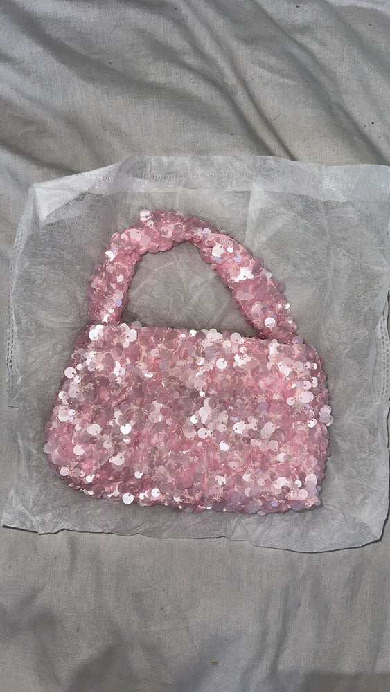 PINK SEQUIN MINI BAG